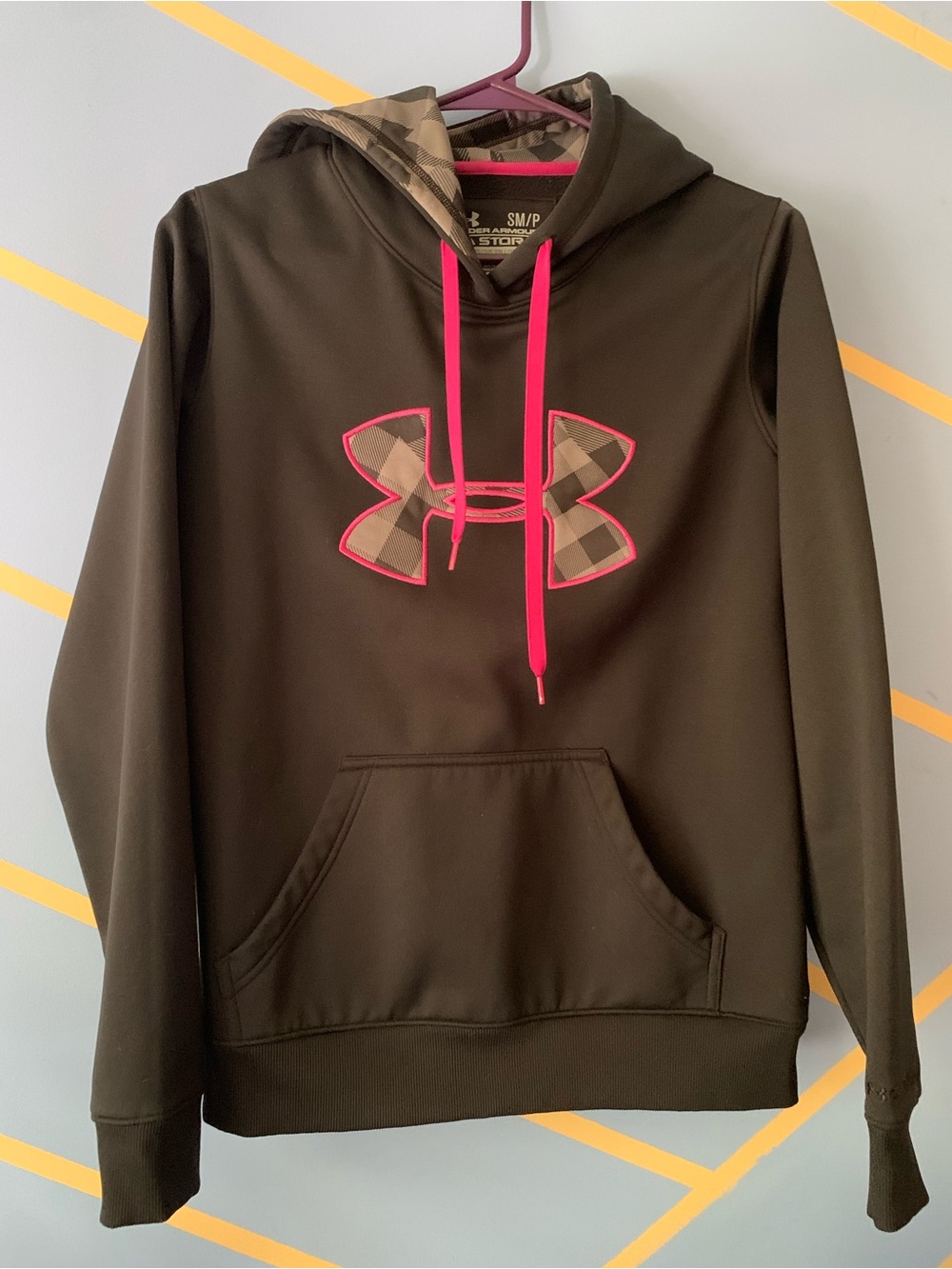 Under Armour Black Hoodie with Pink Trim